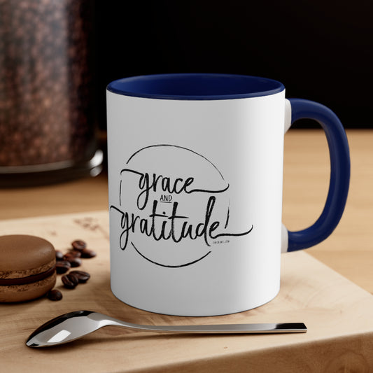 Grace and Gratitude Circle Coffee Mug, 11oz